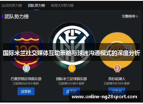 国际米兰社交媒体互动策略与球迷沟通模式的深度分析